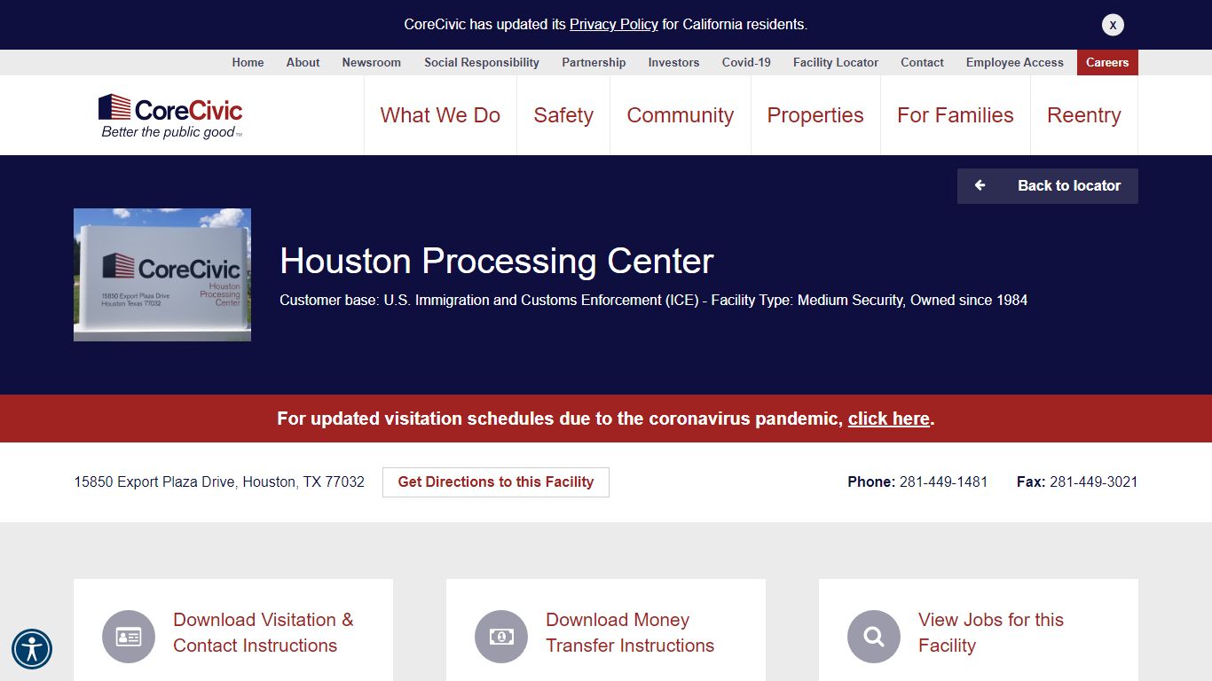 Houston Processing Center - CoreCivic
